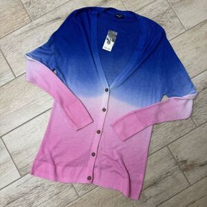 Splendid Pink and Blue Cardigan Medium NWT